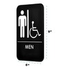 Alpine Industries Mens Braille Handicapped Restroom Sign, Black/White, ADA Compliant, 6x9, PK15 ALPSGN-2-10pk